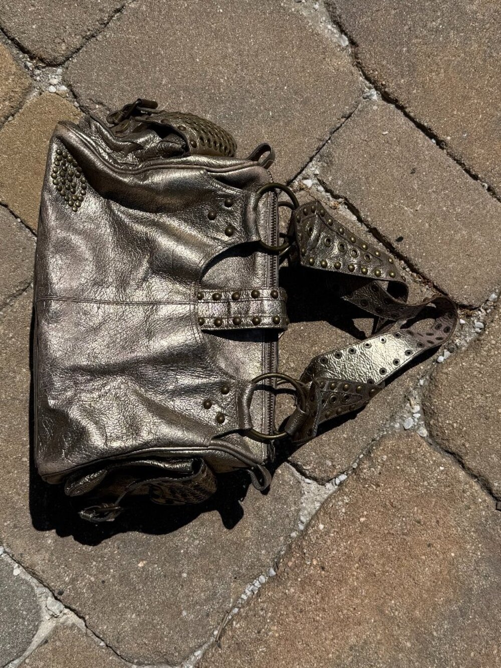 Betsey Johnson vintage Gold studded bag - Picture 9 of 16